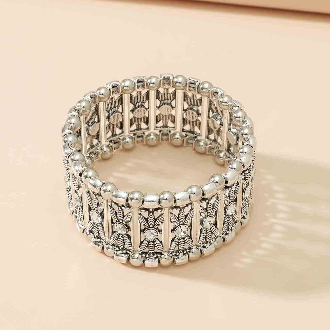 Wholesale Vintage Alloy Turquoise Stretch Bracelet Bohemian Bracelet